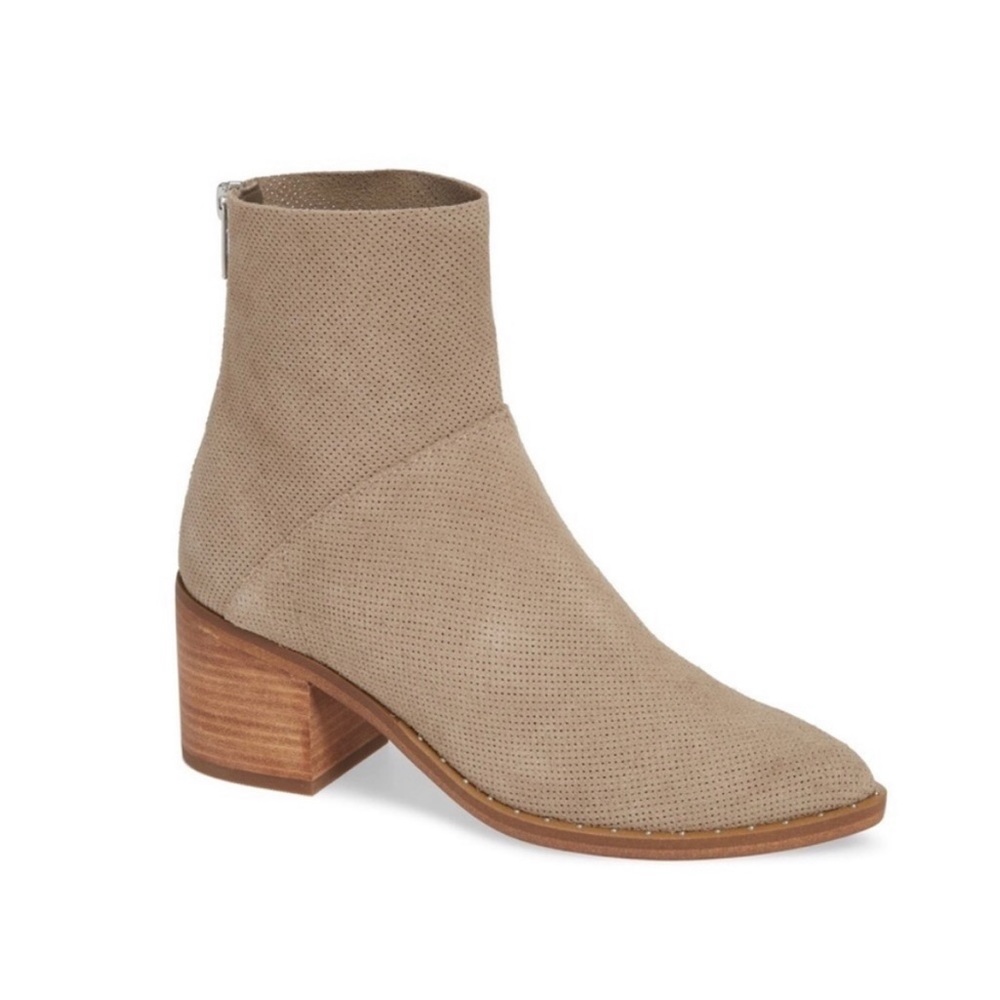 Taupe Perf Suede Booties